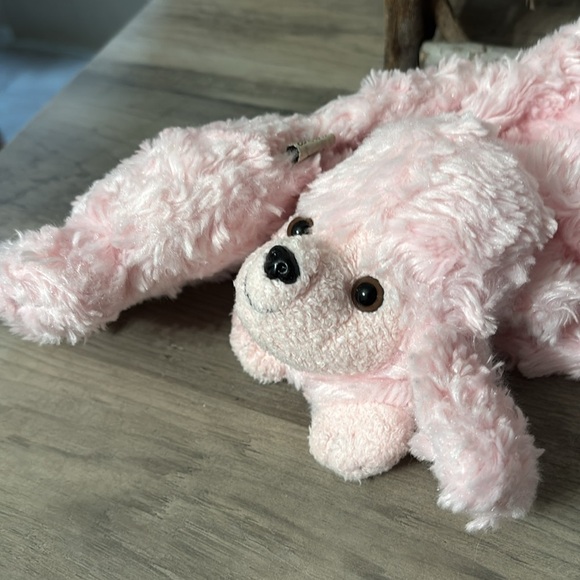 PRE OWNED VINTAGE BESTEVER PINK FAUX FUR GIRL'S POODLE SCARF AND PODDLE MITTENS - Picture 9 of 13